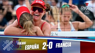 Highlights Voleibol de playa España vs Francia 20  Juegos Olímpicos París 2024 [upl. by Nekcarb844]