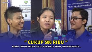 CUKUP 500 RIBU BIAYA UNTUK HIDUP DI SOLO INI RINCIANYA [upl. by Lehte]