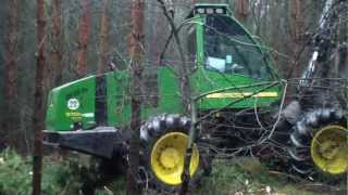 Havester John Deere 970 D eco amp Forwarder Timberjack 810 c in Full HD [upl. by Isaacson]