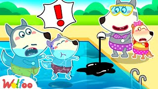 Whats going on at Wolfoos swimming pool  Safety Rules in the Swimming Pool  Wolfoo Family [upl. by Enyahc]