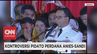 Kontroversi Pidato Perdana Anies  Sandi Gubernur Anies Baswedan Sebut Kata Istilah Pribumi [upl. by Madalena]