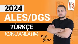 9 2024 ALES  DGS Türkçe  Cümlede Anlam 3  Kadir BAŞAR [upl. by Ahseuqram]