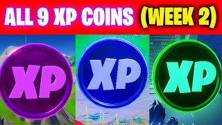 All XP COINS LOCATIONS IN FORTNITE SEASON 4 Chapter 2 WEEK 2 [upl. by Fancy171]