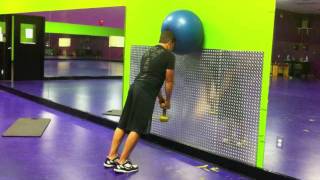 Neck Strength Exercise w Fitness Ball  Neck Workout 1 [upl. by Yspyg]