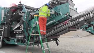 453 Powerscreen Trakpactor 320SR working in Granite USA [upl. by Merkle]