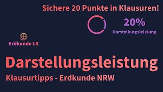 Darstellungsleistung  Tipps für sichere Punkte in der Erdkundeklausur [upl. by Nauqyt]