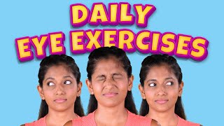 Eye Exercises to Improve Eyesight  Daily Yoga for Eyes  Yoga Guppy [upl. by Yenitirb]