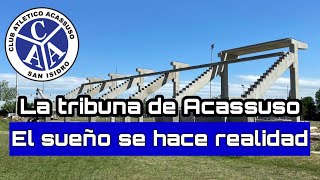 La TRIBUNA de ACASSUSO cada vez MAS CERCA  Este es el gran avance de la esperada construcción [upl. by Annahs]