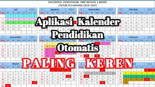 Aplikasi Kalender Pendidikan Otomatis  Format Excel [upl. by Namron896]