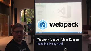 Webpack founder Tobias Koppers demos bundling live by hand [upl. by Eirallih]