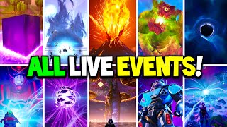 ALL FORTNITE LIVE EVENTS  Chapter 1 Season 1 to Chapter 4 Season OG [upl. by Ause]