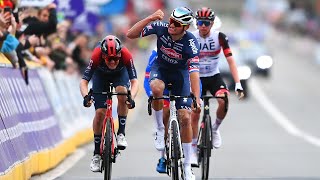 Mathieu van der Poel vs Tadej Pogacar In Epic Flanders Sprint Finish [upl. by Sivraj]