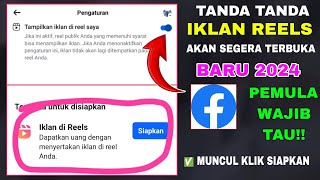 Tanda Fitur Iklan Reels akan Muncul  Cara Cepat dapat undangan reels Facebook [upl. by Linnet]