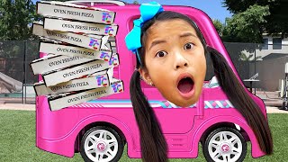 Wendy Pretend Play Pizza Delivery Toy Restaurant  Funny Cooking Kitchen Food Toys Story [upl. by Burke377]