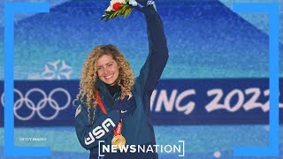 Lindsey Jacobellis wins first US gold at Olympics  Rush Hour [upl. by Joelynn133]