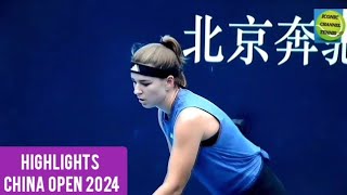 KAROLINA MUCHOVAYUE YUANHIGHLIGHTS CHINA OPEN 2024 [upl. by Yetnom]