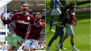 Aston Villa’s Jack Grealish attacked by fan in derby win vs Birmingham City  EFL Highlights [upl. by Rella]