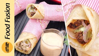 Tikka Beef Boti Paratha Roll Recipe By Food Fusion [upl. by Jessen]