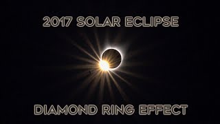 Solar Eclipse 2017  Diamond Ring Effect [upl. by Nivi]