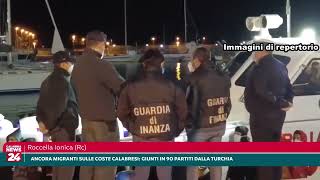 Roccella Ionica Rc Ancora migranti sulle coste calabresi giunti in 90 partiti dalla Turchia [upl. by Ttekcirc161]