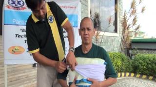 Flail Chest Management using Triangular Bandage [upl. by Isahella424]