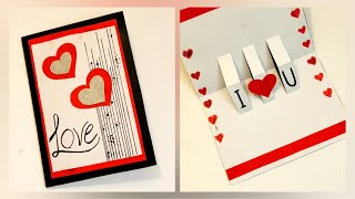 Valentines Day Card  DIY Valentine Card for Loved One  Love Greeting Cards Latest Design Handmade [upl. by Somisareg85]