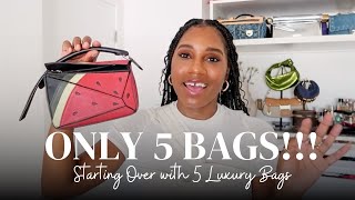 STARTING OVER WITH 5 HANDBAGS 😱 and whats new in my luxury handbag collection  MONROE STEELE [upl. by Leontyne]