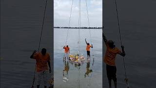 Ganpati nimarjanam Hussain Sagar Lake Hyderabad 🙏 ganesh ganwshnimarjanam hussainsagarlake [upl. by Auohs515]