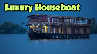 Luxury Double Decker 4 bedroom houseboat Alappuzha Kerala  The best Premium boat house tariff [upl. by Bathelda]