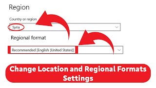 How to Change Location and Regional Format on Windows 10 [upl. by Ahsenre]