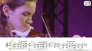 Hilary Hahn  Paganini  Caprice 24  Sheet Music Play Along [upl. by Graybill156]