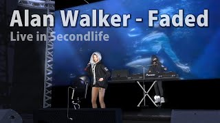 Alan Walker  Faded Live in Metaverse Second Life [upl. by Brendis]