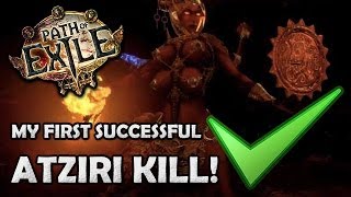 Path of Exile ATZIRI DOWN Apex of Sacrifice  Righteous Fire Marauder [upl. by Tirb]