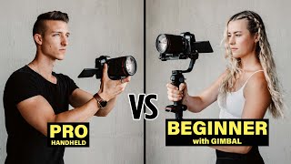 Beginner with GIMBAL vs Pro HANDHELD [upl. by Ennaecarg]