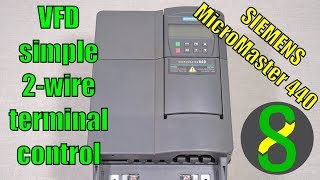 VFD simple 2wire terminal control  Siemens MicroMaster 440 [upl. by Cyna]