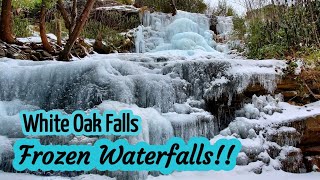 Winter Waterfall Ice Hiking  Incredible Frozen 40ft Waterfall  Pennsylvania [upl. by Ennalorac]