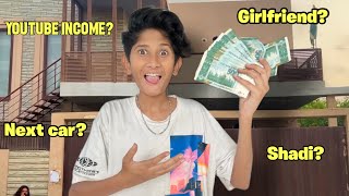 Youtube Income Kitni ha🤑Shadi Kab Ha👰‍♀️ QnA [upl. by Adoh]