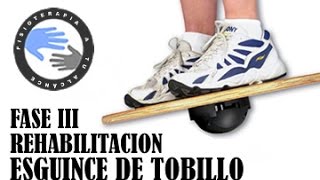 Esguince de tobillo ejercicios y rehabilitacion fase 3 [upl. by Gawen]