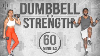 60 Minute Full Body Dumbbell Workout Strength amp Conditioning [upl. by Hebert32]