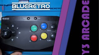 Controle Arcade Blueretro Y3 Arcade Fighter Stick [upl. by Kinch]