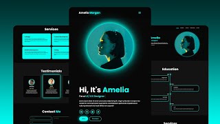 Build a Complete Responsive Personal Portfolio Website using HTML CSS Javascript [upl. by Briny]