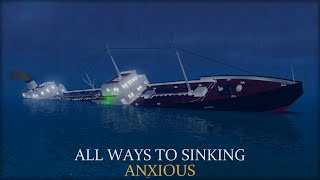 All ways to sink the ship quotAnxiousquot in the game quotSinking shipsquot [upl. by Hilel553]