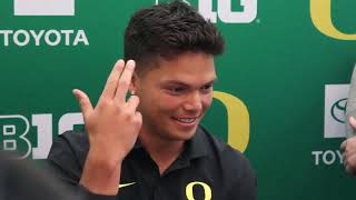 Oregon Football QB Dillon Gabriel previews 2024 season [upl. by Rekcut]