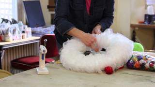 Learn to Make an Easy and Inexpensive Christmas Wreath from a bathroom scrubby [upl. by Terri]