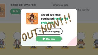 New Toca Boca Update Feeling Fall Style Pack Review😄😁Behno Sqaud Toca Boca Style Pack Fashion [upl. by Nodnarg]