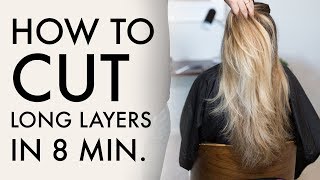 How To Cut Long Layers In 8 Min  Haircut Tutorial [upl. by Pascha]