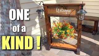 DIY Porch Welcome Stand  Woodworking Projects That Sell [upl. by Terrijo40]