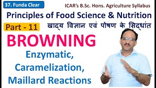 Browning Reactions in Food  Maillard Reaction  Enzymatic Browning  Caramelization  SK Sharma [upl. by Edmondo]