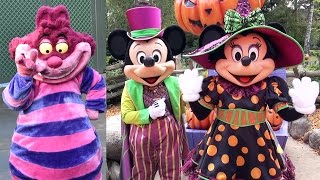 Halloween Disney Classic Character Montage 2016 at Disneyland Paris wCheshire Cat Mickey Minnie [upl. by Douty942]