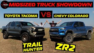 Tacoma Trailhunter VS Colorado ZR2  Which Is The Best Midsize Truck [upl. by Aihsak]